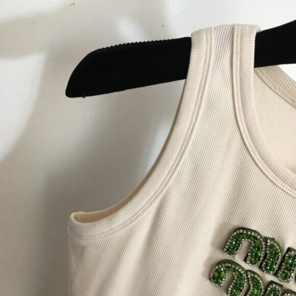 🧩Outdoor MIU MIU Crystal-Embellished Knit Tank Top,Very comfortable to wear - Picture 4 of 6